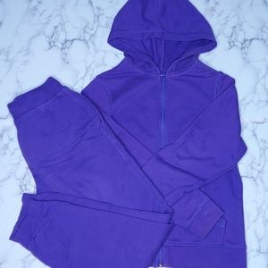 Hanna Andersson Purple Girls Sweatpants & Sweatshirt Set Size 150